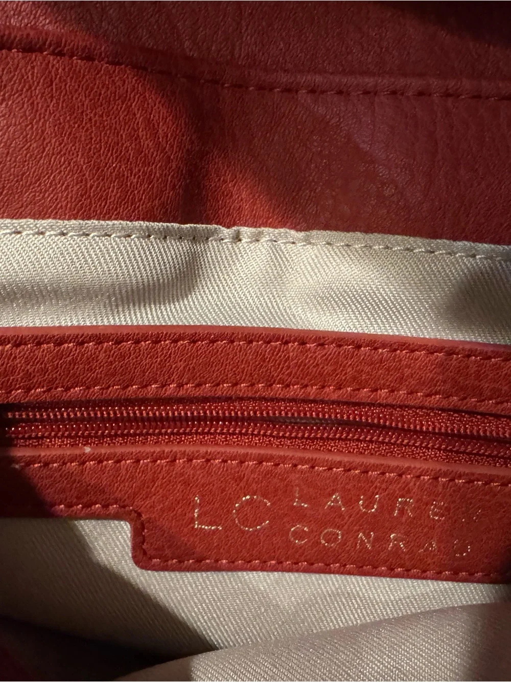 Lauren Conrad Red Leather Crossbody Bag - Classic Everyday Shoulder Purse